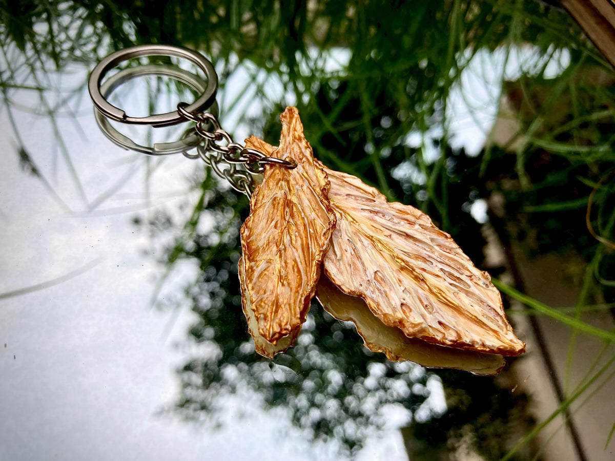 White and Gold Feather
