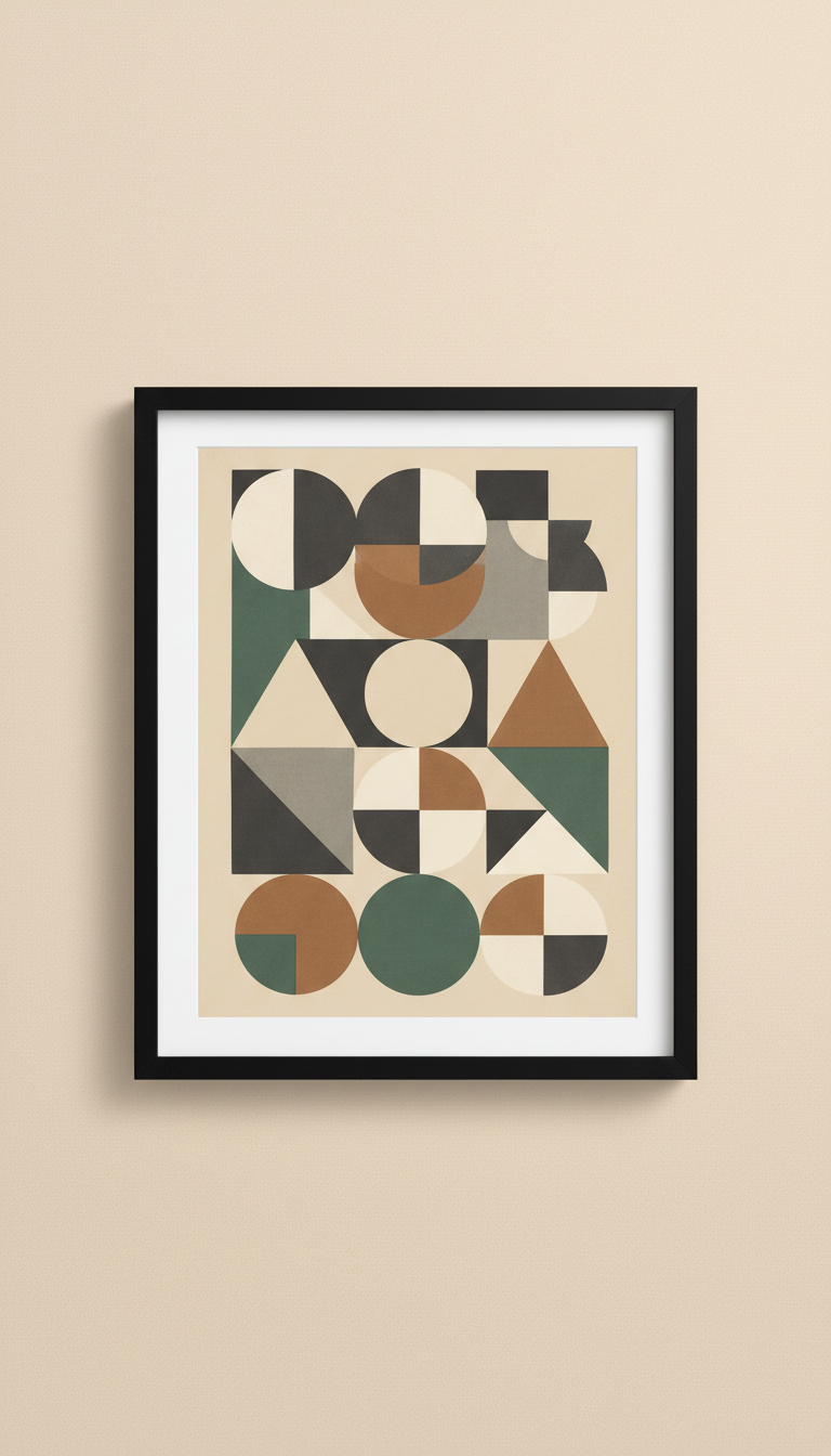 Bauhaus Geometric Print on Archival Paper